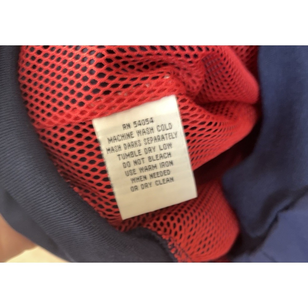 Vintage Bugle Boy Windbreaker Pullover Mens Sz M Blue Crest Logo Pockets 90s - Picture 6 of 8